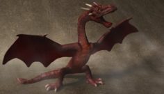 Red Dragon Rigged 3D Model