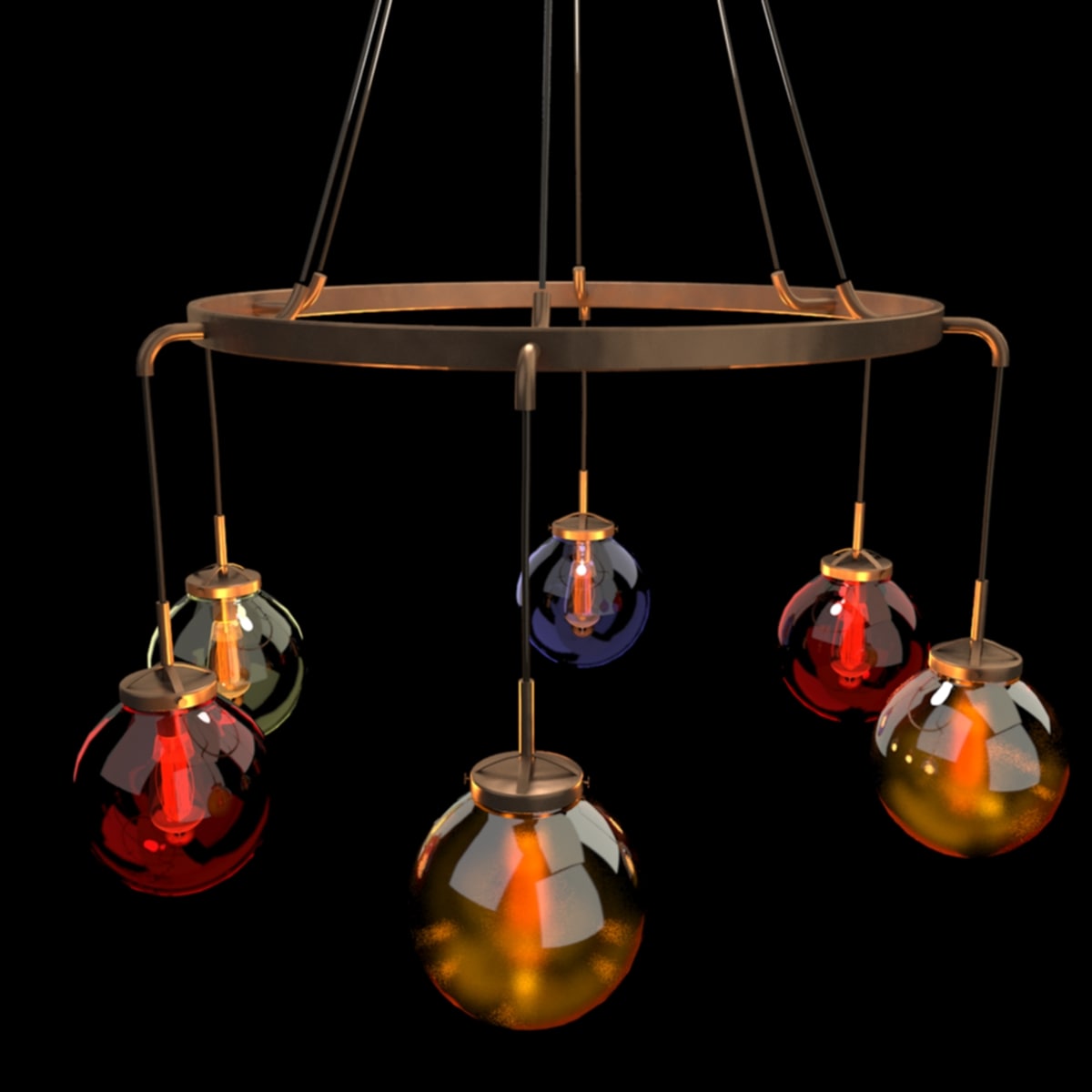 Chinese palace lantern 3D model 3D Model