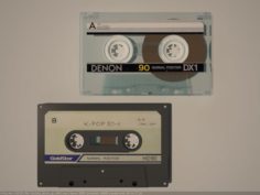 Two  compact cassette. Denon and Goldstar 3D Model