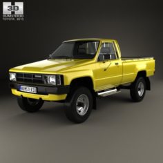 Toyota Hilux DX Long Body 1983 3D Model