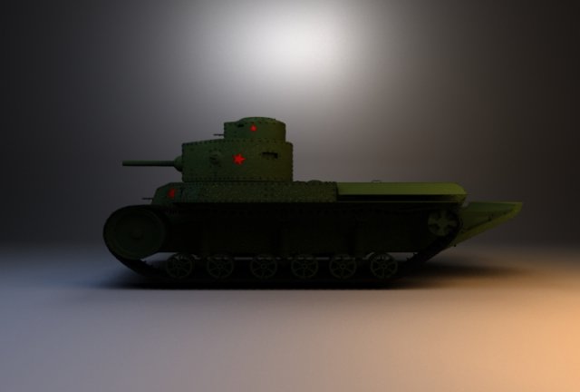 PROTOTYPE TANK T-24 3D Model