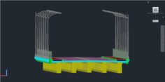 3D Bridge autocad model 3D Model