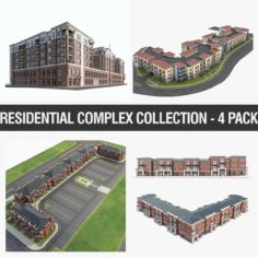 3D Residential Complex Collection 3D Model