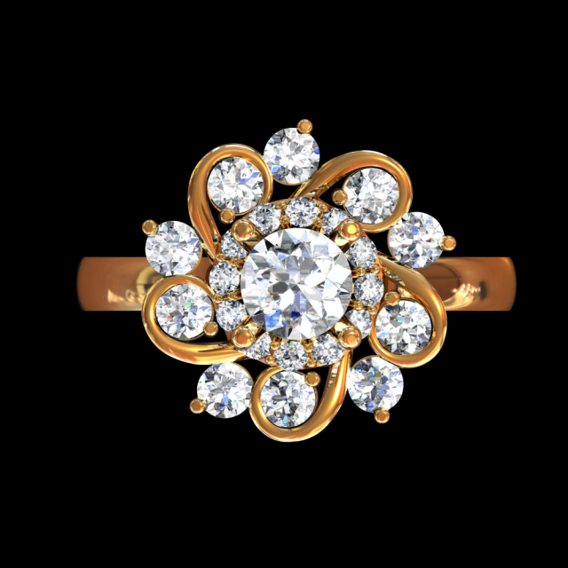 DIAMOND RING GOLD 18K 3D Model