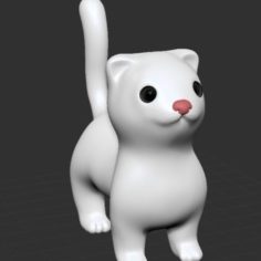 Snow-White Weasel 3D Print Model
