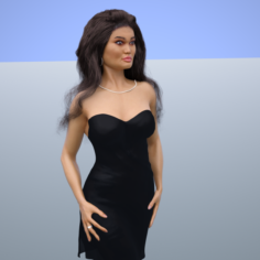 A realistic 3d model of an oriental girl Tia Carrere 3D Model
