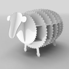 Lamb Cardboard VR – AR – low-poly 3D Model