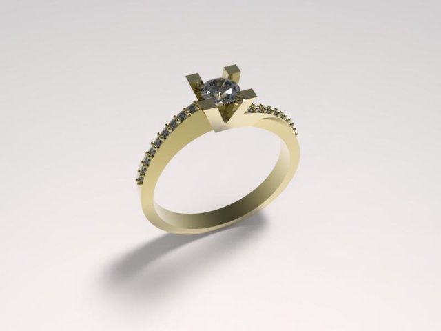 Engagement ring 3D Model