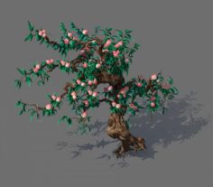 Game Model – Forest – Peach Tree 02 3D Model