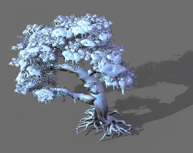 Game Models – Snow – Trees 03 3D Model