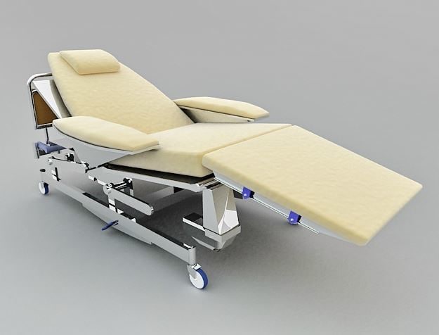 Medical Hospital Bed 3D model 3D Model