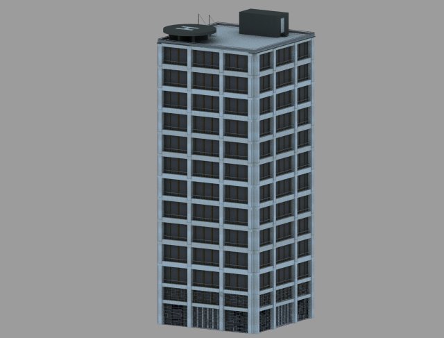 Modern office building 3D Model