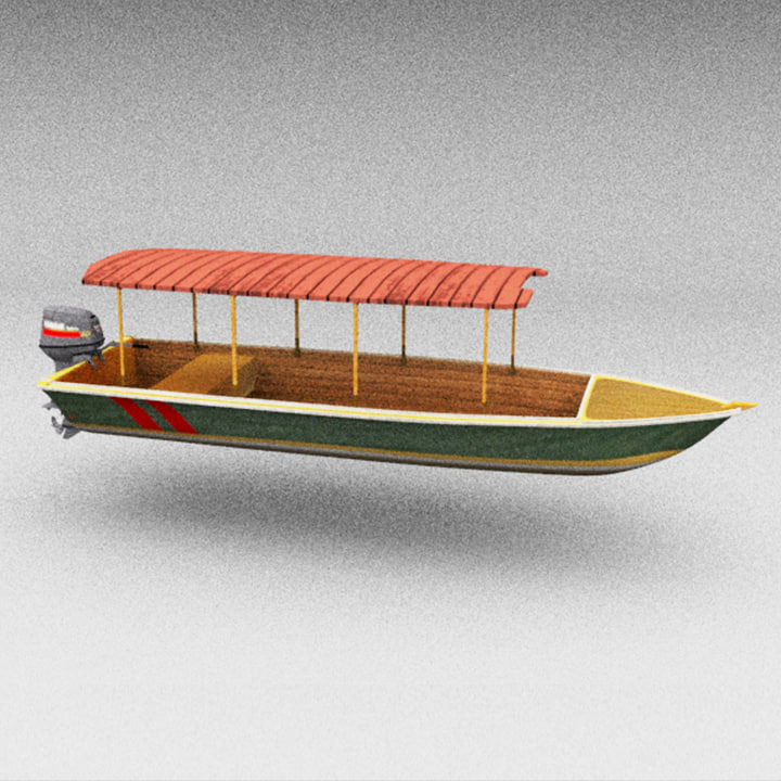 3D Motorboat (Water Taxi) model 3D Model