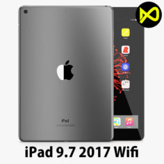 Apple iPad 9.7 Inch 2017 Wi-fi Space Grey 3D Model