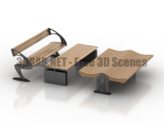 Benches 3D Collection