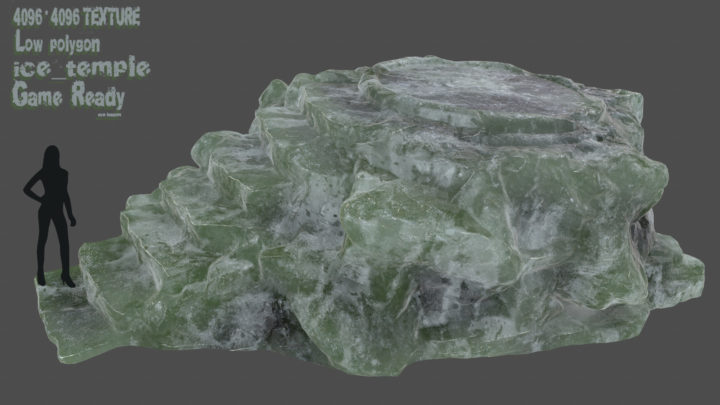3D ice temple 4 model 3D Model