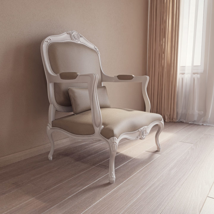 Louis XV armchair 3D Model