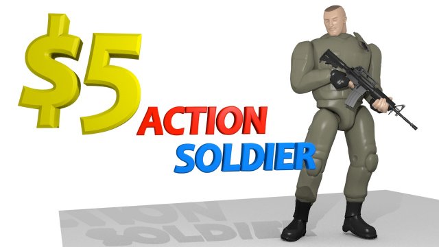 5DollarActionSoldier 3D Model