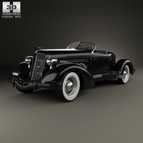 Auburn 851 SC Boattail Speedster 1935 3D Model