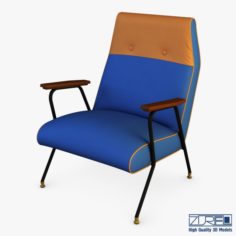 Midnight ikat chair 3D Model