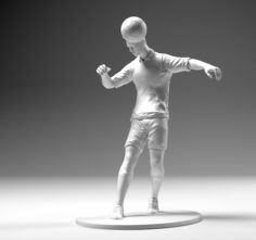 Footballer 02 Headstrike 02 Stl 3D print model 3D Model