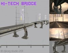 Hi tech bridge 3D Model