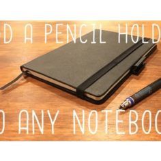 Pen holding tab for any pen/pencil and any notebook/notepad 3D Print Model