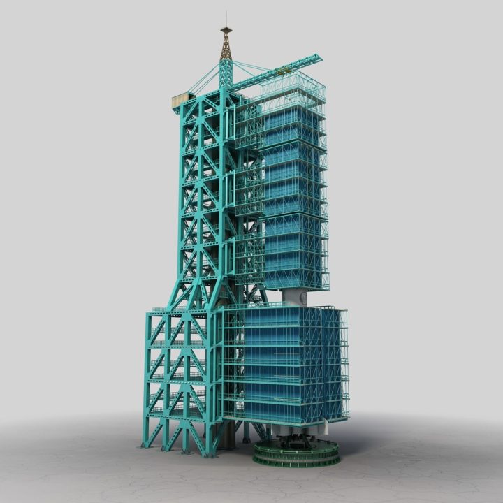 Satellite towers 3D Model