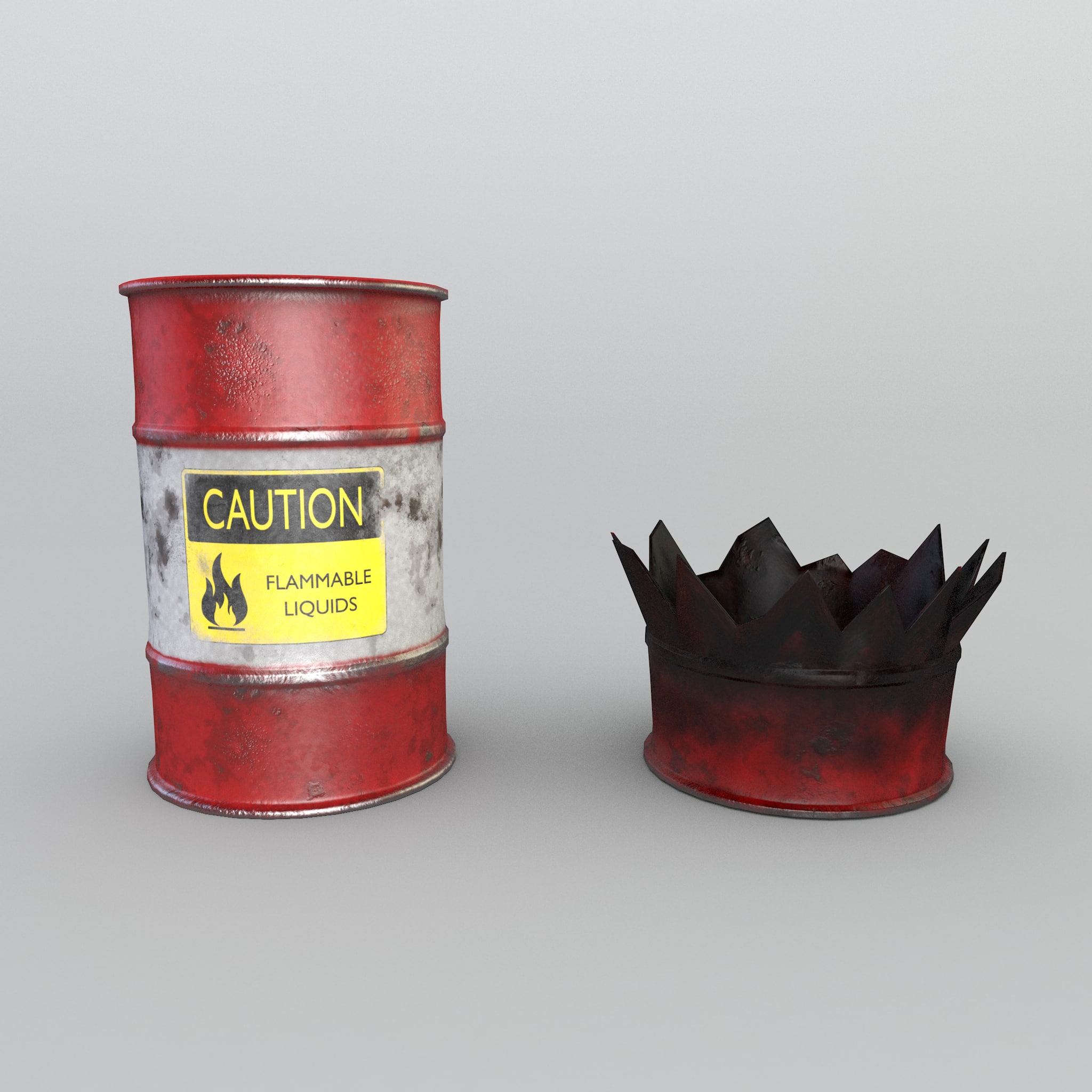 BARRELS Game Ready PBR 3D Model