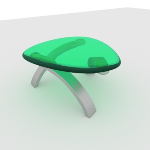 Allure Pie Shaped Cocktail Table 3D Model