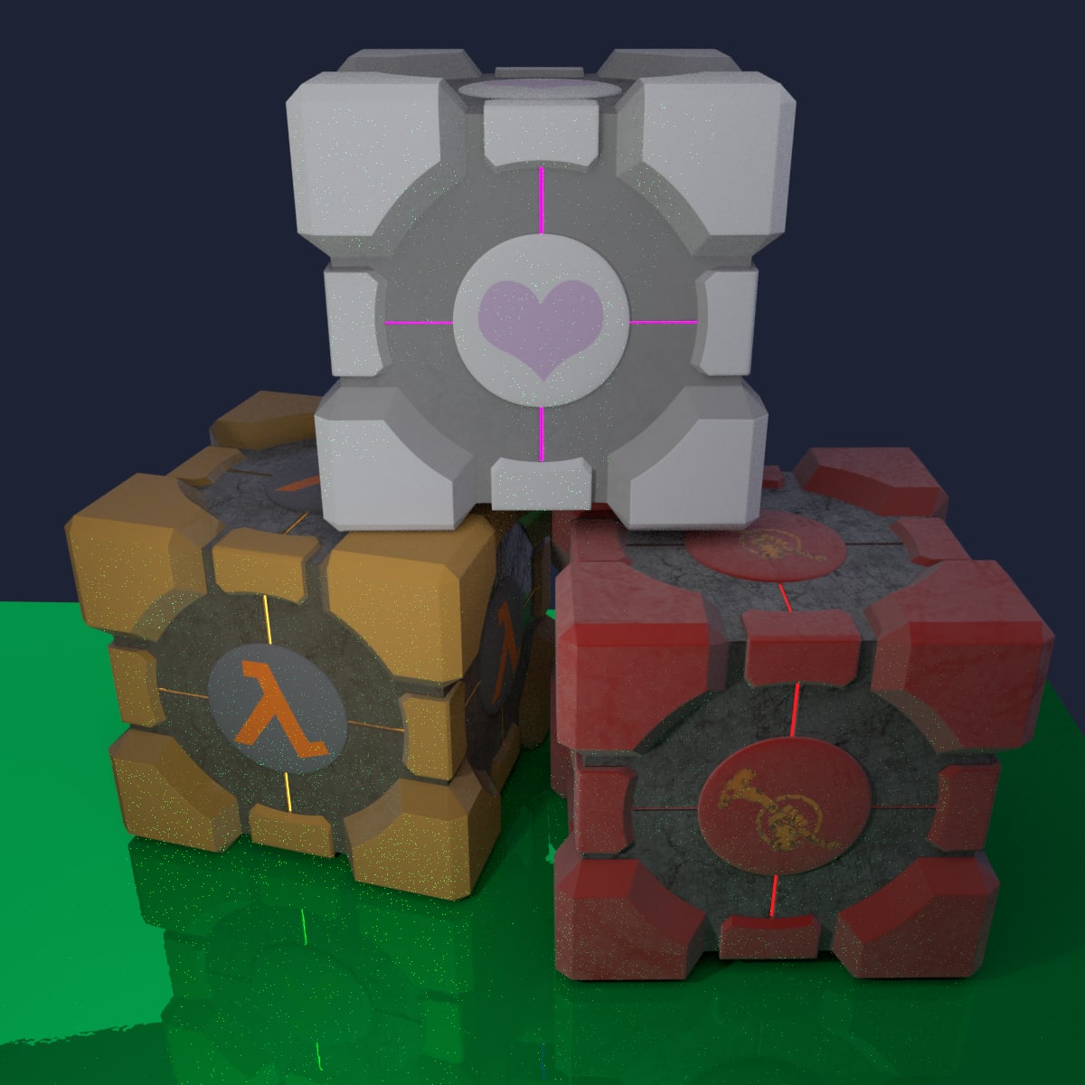 Game Cubes 3D Free 3D Model
