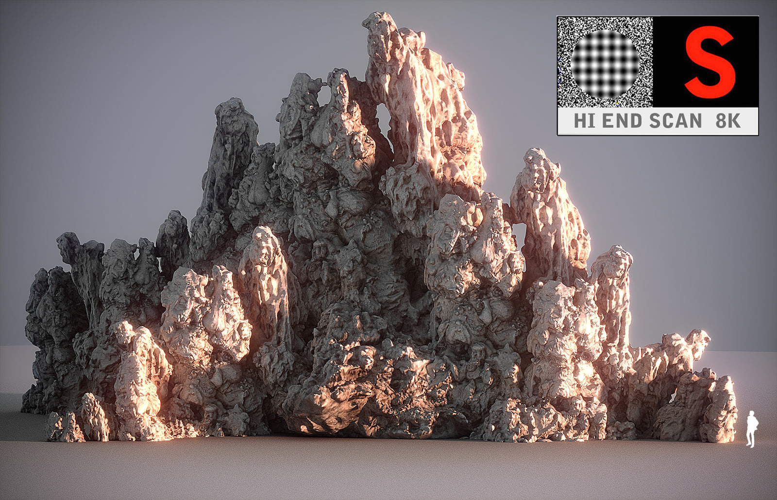 Moon Mountains HD 3D model 3D Model