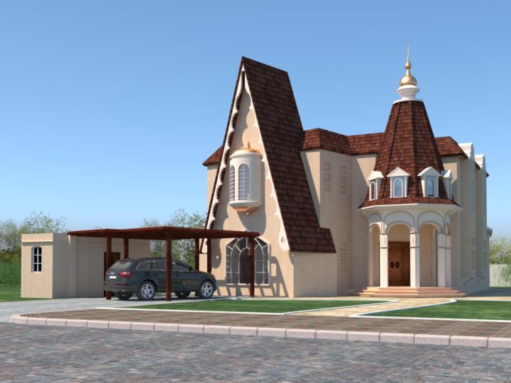 3D Russian House 1 model 3D Model