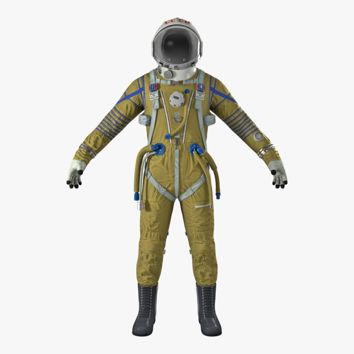 USSR Space Suit Strizh with SK-1 Helmet 3D 3D Model