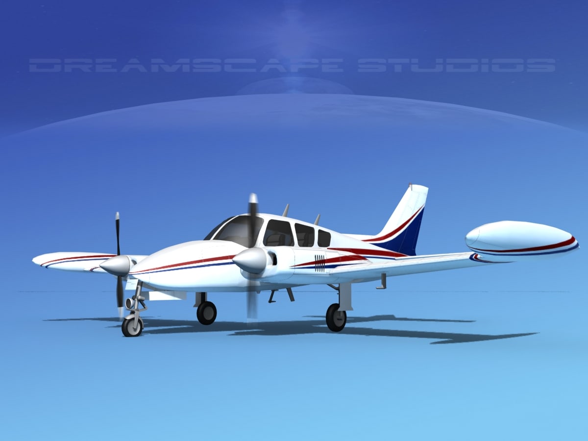3D Cessna 320 Skyknight V08 model 3D Model