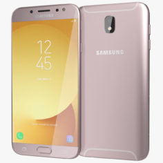 3D Samsung Galaxy J7 2017 Pink 3D Model