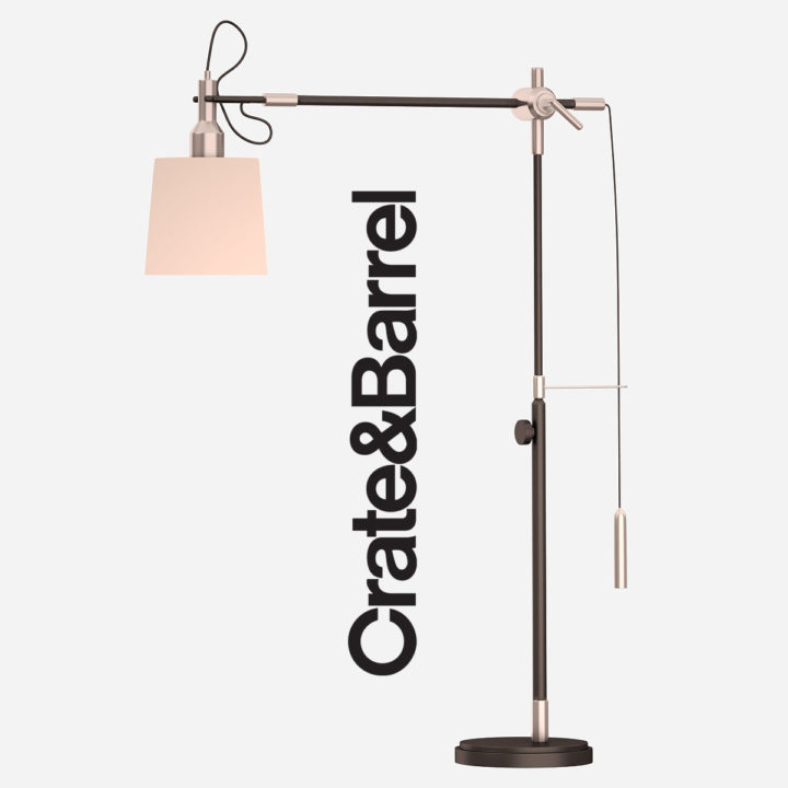 Crate&Barrel Sylvester Floor Lamp 3D 3D Model