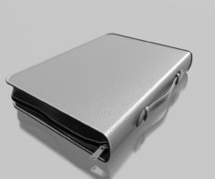 Gray Leather briefcase 01 3D model 3D Model