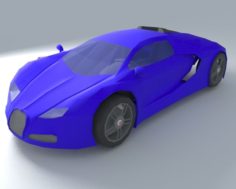 Bugatti Veyron LowPoly Free 3D Model