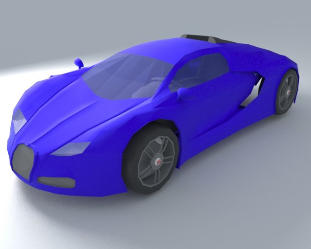 Bugatti Veyron LowPoly 3D Model