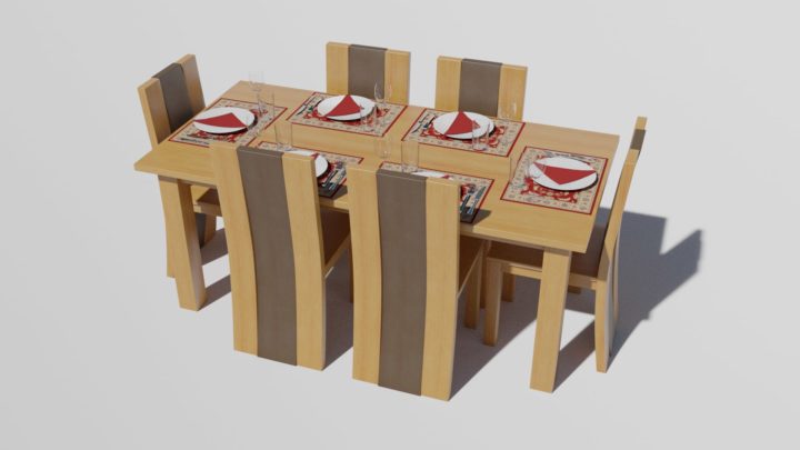 3D Decked Table model 3D Model