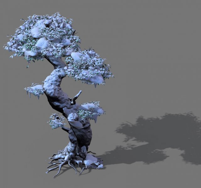 Game Models – Snow – Trees 02 3D Model