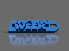 Shark Week Keychain 3D Print Model