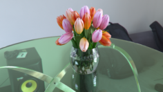 Vase with tulips 3D Model
