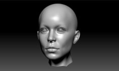 Symmetrical Female Head 3D 3D Model