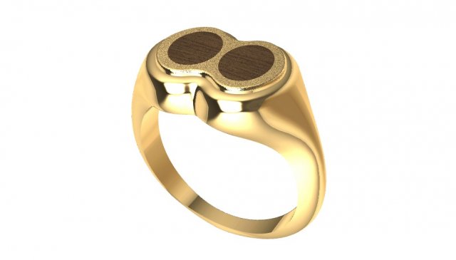 Ring with wood 3D Model
