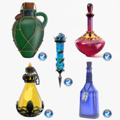 Magic Potion Collection 5 in 1 3D Model