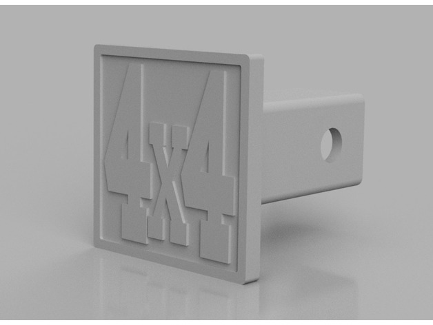 4×4 Trailer Hitch Cover 3D Print Model