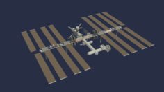 Low Poly ISS Model 3D Model