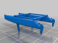 Unfinished Catamaran (double hull) 3D Print Model
